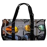 TIZORAX Sporttasche für Damen und Herren, modische Sonnenbrille, Sport, Fitnessstudio, Tragetasche, Wochenende, Übernachtung, Reisetasche, Outdoor-Gepäck, H