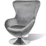 Tidyard Drehsessel Ohrensessel Sessel Ergonomisch in Ei-Form mit Kissen,Relaxsessel Fernsehsessel Stoff Lila/Schwarz/Silber Optional, 64 x 64 x 86 cm (B x T x H)