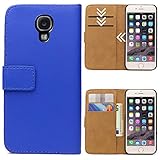Roar Handytasche für Samsung Galaxy S4 Mini, Flipcase Tasche Schutzhülle Handyhülle für Samsung Galaxy S4 Mini Bookcase Wallet mit Magnet, Royal B