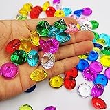 Deko Diamanten, Edelsteine für kinder, Deko Diamanten bunt, Diamanten bunt, diamant dekosteine, edelsteine, Diamantkristalle Transparent Dekosteine, fur Vasen, Tischdeko, Hochzeit(ca.100 Stücke)