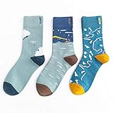 GJEFEGS 3 Paare/Packung Unisex   Herren Socken 100 Baumwolle Standard Streetwear Größe 35-43