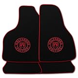 Perfekt Fußmatten Schwarz Nadelfilz (Q100) mit Druck WOB Rand und Print. Wahl von Farb