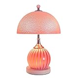 ZCCLCH Modern Einfache Tischlampe Mittelmeer- Stil Schlafzimmer Lampe Doppel- Schalter Doppel- Licht Der Lampenkörper kann hell sein Warmes Licht Heimwerker E27 Lampenanschluss (Color : Pink)