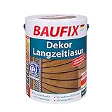BAUFIX Dekor-Langzeitlasur, Holzschutzlasur eiche dunkel, 5 Liter, atmungsaktive Holzschutzlasur für außen und innen, für alle Nadel- und Harthölzer, witterungsbeständig, UV-beständig…