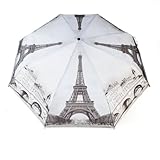 Regenschirm Automatik Taschenschirm Motiv Paris Schwarz-Weiss Rosemarie Schulz Heidelberg