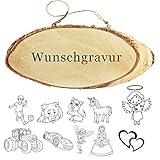 Türschild mit Gravur - Name + Spruch + Motiv möglich - aus Holz mit Kordel, Willkommensschild, Familienschild, personalisiertes Holzschild als Wandbrett, Dekoration oder Geschenk