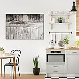 banjado® Glas Magnettafel mit 4 Magneten - Magnetwand 45x30cm mit Motiv weiße Bretter - Memoboard/Pinnwand magnetisch, beschreibbar, perfekt für die Küche - Magnetboard auch als Wandbild/W