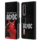 Head Case Designs Offizielle Zugelassen AC/DC ACDC Stiff Upper Lip Live Albumgrafik Leder Brieftaschen Handyhülle Hülle Huelle kompatibel mit Oppo Find X2 Pro 5G