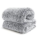 Bedsure Decke Sofa Kuscheldecke grau - warm Sherpa Sofaüberwurf Winter Decke, Dicke Sofadecke Couchdecke, 150x200 cm XL Flauschige Wohndecke für C