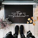 Fußmatte mit Spruch Schöner Tag | Schmutzfangmatte | Türmatte | 75x50 | Innen & Außen | Flach | Einzugsgeschenke | Hauseinweihung | Waschb