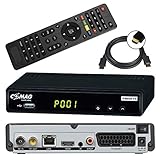 netshop 25 Set: Comag SL65T2 DVB-T2 Receiver (3 Monate FREENET TV) + HDMI Kabel, HDTV, PVR Ready, HD USB Mediaplayer, HDMI & SCART Ausgang, schw