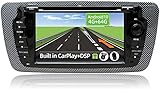 YUNTX Android 10 Autoradio für Seat Ibiza 6J/6JN(2008-2013)-4G+64G-[Eingebautes CarPlay/Android Auto/DSP/GPS] -Kostenlose 4-LED Kamera&MIC-Unterstützung DAB/Lenkradkontrolle/MirrorLink/360 C