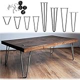 Möbelfüße, 4er Set, Hairpin Legs Austauschbare Tisch &Schrank Beine Haarnadelbeine Tischgestell, mit Bodenschoner und Schrauben Verfügbar in Höhe von 10cm-71
