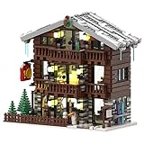 Mocdiy Modular Haus Bausteine Hotel Modell,2235 Teile Straßenansicht Gebäude Bausatz Spielzeug,MOC-91029 Architektur Modell Klemmbausteine Kompatibel mit Lego H