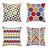 JOTOM Dekorative Kissenbezug Kissenhülle Frühling Sommer Herbst Winter für Fall Sofa Dekokissen Sofakissen Bezug Auto Home Bed Büro Cafe Garten Outdoor 45 x 45 cm 4er S