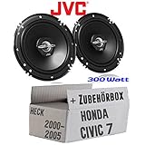 JVC CS-J620X - 16,5cm Koax Lautsprecher - Einbauset für Honda Civic 7 VII Heck - JUST SOUND b