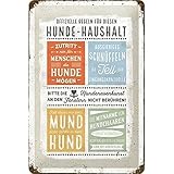 Kathlen Hund Zuhause Pfote Nostalgisches Spielzeug Retro Blechschild Dekoration Bar Garage Wanddekoration Schild Größe 12 x 8 Z