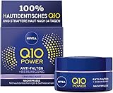 NIVEA Q10 Anti-Falten Beruhigung Nachtpflege (50 ml), feuchtigkeitsspendende Nachtcreme mit purem Q10 und Süßholzextrakt, Gesichtspflege Creme für sensible H