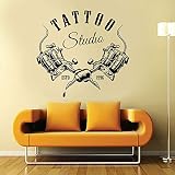 Tattoo Shop Studio Zeichen Wandaufkleber Coole Fenster Aufkleber Kunst Werbung Einzelhandel & Geschäft Dekoration Tapete A5 44x42