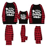 Weihnachten Schlafanzug Familie Nachtwäsche Mutter Vater Kinder Mädchen Winter Pyjamas Outfit Santa Nachthemd Hose Schneemann Lang Sleepwear Anzug Festliche Homew