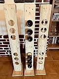 Weinregal aus recycelter Palette für 6 Weinflaschen, Palettenmöbel Holz Natur Flaschenregal Wandbar Rustikal Glashalter Hausbar W