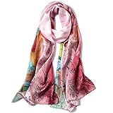 STORY OF SHANGHAI Seidenschal Damen 100% Seide, 20+ Bunte Luxuriöse Schals, Warm & Weich, als Stola Seidentuch Halstuch Pashmina - 53 * 170 cm G