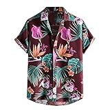 Herren Hawaiian Kurzarm Strand Stehkragen Hemd Bedruckte Sommer lässige Button-down-Hemden 3177ck`n`roll 1954, gr.m XXXXL Sweater ln3875 Round langes Fashion belagos Grandad Stretch-Anti-FAL