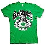 Gas Monkey Garage Offizielles Lizenzprodukt Burning Wheels Herren T-Shirt (Grün), M