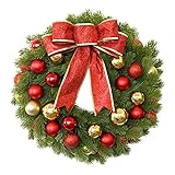 Tnaleve Weihnachten Künstlicher Kranz Kreative Weihnachtskranz Dekorationen Weihnachtskränze für Haustür für Hochzeit Party Weihnachten Festival Decor-Stil 3
