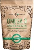 Omega 3 Fischöl Kapseln – 400 Kapseln Hochdosiert In Besonderer Qualität – 1000mg Omega3 Fettsäuren Pro Kapsel – Qualität Der Fischölkapseln In Deutschland Geprü