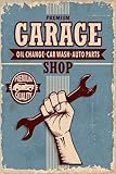 Kathlen Blechschild Vintage Garage Service Wanddekoration 8x12 Zoll Blechschild Retro Dekoration Schild Bar Garage S