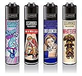 Clipper Feuerzeug 4er Set: (Social Media)