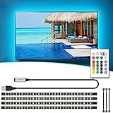 VOYOMO LED TV Hintergrundbeleuchtung 2M, Upgrade Version USB Beleuchtung LED Stripe mit 24-Key Fernbedienung für 40-60 Zoll TV-Bildschirm, PC, Spiegel und Küche Wohnzimmer Deko usw