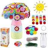 Blumen Bastelset für Kinder,Bastelset Kinder Craft Kit,bastelset kinder blumen,Bastelset Filzblumen Kinder,blumen basteln kinder,Kinder Filz Bastelsets,Bastelset Kinder im Alter von 4, 5, 6, 7, 8