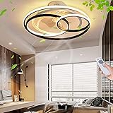 Deckenventilator Mit Beleuchtung LED Fan Deckenleuchte Fernbedienung Fan Deckenlampe Windgeschwindigkeit Dimmbar 50W Decke Lampe Leise Ventilator Für Esszimmer Wohnzimmer S