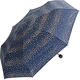 Esprit Super Mini Regenschirm Taschenschirm Milky Way mit goldenen metallic S