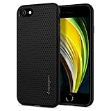 Spigen Liquid Air Silikon Kompatibel iPhone SE 2020 Hülle iPhone 8 Handyhülle und iPhone 7 Case -Schw