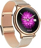 CNZZY G10 Smartwatch Damen mit Blutsauerstoff Blutdruck Herzfrequenz Smart Watch Aktivitätstracker Fitness Uhr Schritt Kalorien Wasserdicht Sportuhr (C)