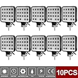 10 Pcs Rückfahrscheinwerfer Arbeitsscheinwerfer Traktor 57W 12volt led strahler kfz 5700LM led zusatzscheinwerfer für Bagger, Traktoren, Schlepper, Gabelstapler, ATV, Lkw, offroad (4x4)