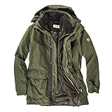 Hubertus 3-in-1 Jagdjacke Forest Oliv Übergröße, deutsche Größe:58