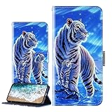 Cherfucome Handytasche Kompatibel mit Ulefone Note 8P Hülle Leder Tasche Brieftasche Flip Case Cover Ulefone Note 8P Handyhülle Ledertasche Lederhülle Schutzhülle [C04*Tiger]