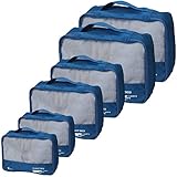 vallilan Unisex-Adult (gepäck nur) Beste verpackung würfel setzen reisegepäck veranstalter Koffer Reise-Accessoires 24-Zoll- 【24-Zoll-】 Marine-b