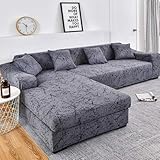 uyeoco Couchbezug L Form 1/2/3/4 Sitzer,（L-förmiges Ecksofa Sofabezug sollte Zwei kaufen） L-förmiges Ecksofa mit elastischem elastische Stretch Sofa Überwürfe (Color : A, Size : 1-Sitzer (90-140 cm))