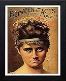L Lumartos Vintage-Poster Between The Acts All Tobacco Cigarettes, Schwarz, A4