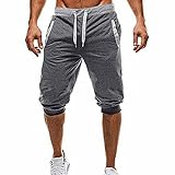 HolAngela Herren Shorts Fitness Training Jogginghose Sport Laufhose Fitnessstudio Trainingshose Stretch Beachshorts Jogging Sporthose Bermuda Bodybuilding Regular F