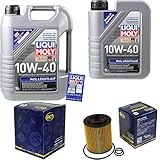 Filter Set Inspektionspaket 6 Liter Liqui Moly Motoröl MoS2 Leichtlauf 10W-40 SCT Germany Kraftstofffilter Ö