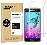 ivoler [4 Stücke] Panzerglas Schutzfolie Kompatibel für Samsung Galaxy A5 2016, 9H Härte, Anti- Kratzer, Bläschenfrei, [2.5D Runde Kante]