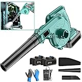 21v Laubbläser Akku Laubsauger Akku, Laubsauger Mit 2pcs Akku Und Ladegerät 2-in-1-akku Staubsauger Kabellos Akku/Elektro-handkehrmaschine Ergonomisch Kompakt Leicht Zum Räumen Von Laub Und S