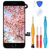 LL TRADER Display für iPhone 8 Plus Schwarz 5.5“, Retina LCD Ersatz Touchscreen Reparaturset Digitizer Assembly Vormontiert mit Home Button, Hörmuschel, Frontkamera, Näherungssensor und Werkzeug