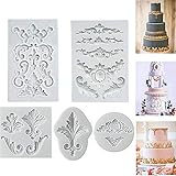 Relief Barock Vintage Silikon Fondantform Spitze Blume Grenze Kuchen Dekorieren Cupcake Dekoration Zuckerguss Paste Schokolade Backform Sugarcraft DIY